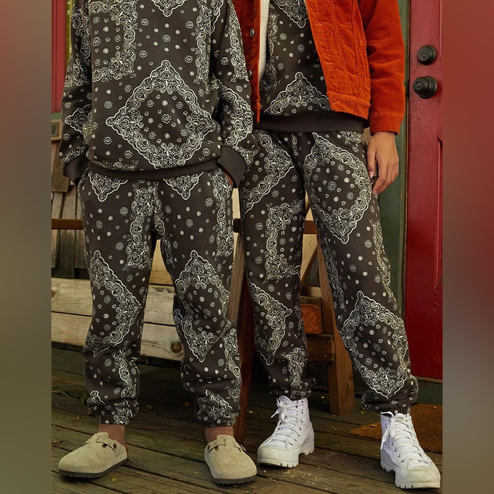kids bandana printed sweatpants